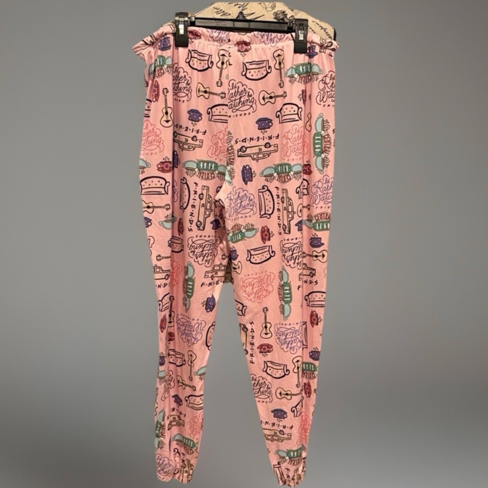/Friends The Television Show pink Graphic Pajama/Lounge Pants Sz L 12/14